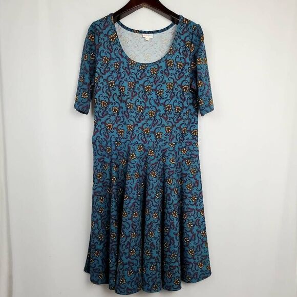 LulaRoe Size 3XL Pattern SS Dress - Picture 1 of 6